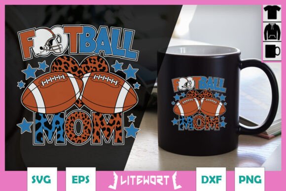 American Football Mom Game Day SVG: A Vibrant Design Asset for Crafts and Graphics