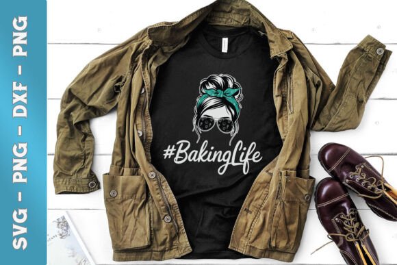Baking Life Mom Messy Bun SVG: A Versatile Graphic for Crafts and Merch