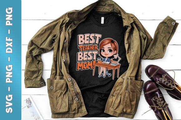 Best Teacher Best Mom Mother’s Day SVG for Crafts and Graphics