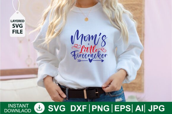Mom’s Little Firecracker SVG Design: A Versatile Craft Graphic for Content Creators