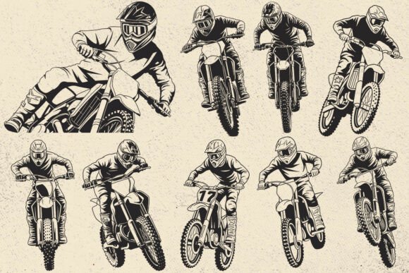 Motocross SVG Graphics for Crafts: A Dad and Son Design Review