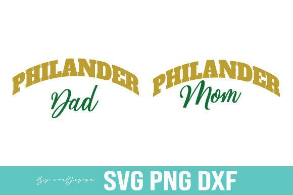 Philander Smith MOM DAD HBCU SVG PNG for Crafts and Graphics