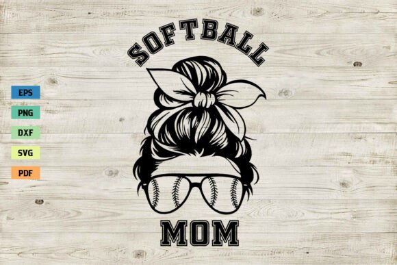 Softball Mom Shirt SVG Messy Bun SVG PNG Review