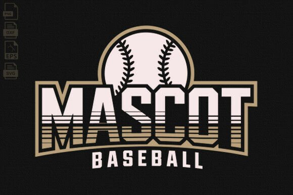 Striped Baseball Graphics for Crafts and Creative Projects