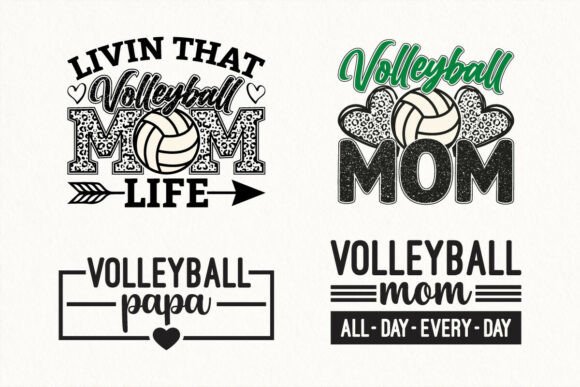 Volleyball Mom and Papa SVG: A Vibrant Graphic for Crafts and Branding