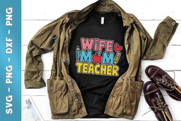 Wife Mom Teacher SVG: A Versatile Graphic for Crafts and Handmade Projects